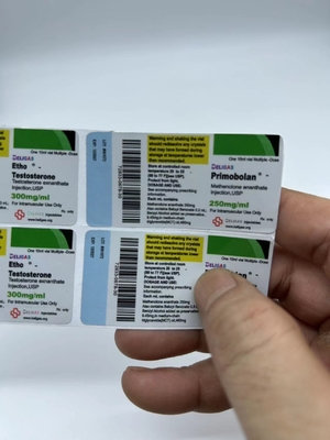 Özel Marka Adı Enjekte edilebilir ve Oral Steroidler 10ml Şişe Paket Etiketleri Farmasötik Yapıştırıcı Etiket