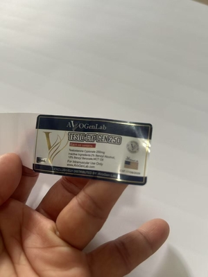 Yeni Tasarım Hologram Testi Cyp 10ml Şişe Etiketleri Altın Çizgi Etiketleri