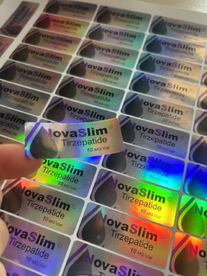 Tizepatide 10mg Flakon Etiketleri Peptid Ambalajı için Yapıştırıcı Etiketle