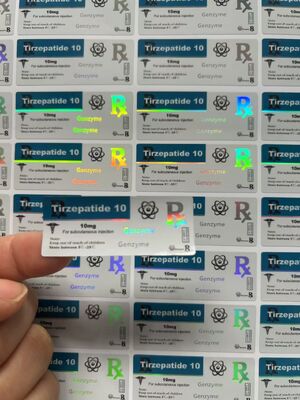 Su geçirmez H GH 200IU Peptid 2ML 3ML Şişe Etiketler Parlak bitirme