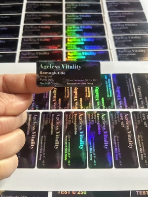 2 ml Semaglutide ve Tirzepatide Peptid Depolama için PAPER/ PET/ PVC malzemelerinde şişe etiketleri