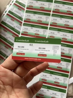 Testo E Nano Laboratuvarları için su geçirmez ve dayanıklı cam şişe etiketleri ve özel tasarım