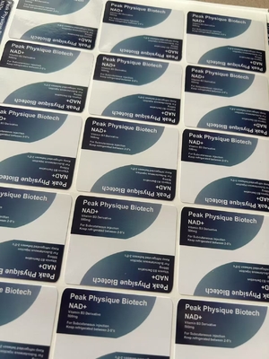 NAD+500 ve NAD+250 10ml Flakon Etiketleri Subkutan Enjeksiyon Cam Flakon Etiketleri