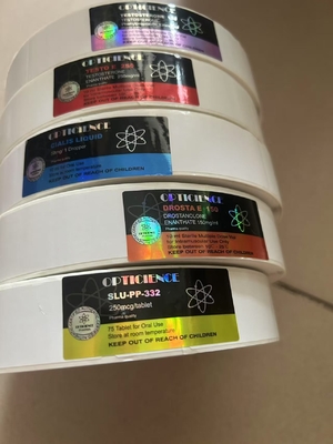 SLU-PP-332 250MCG Tablet Etiketleri Hologram Materail Baskı Su geçirmez Rulo