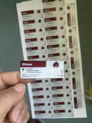 Glow 70mg 2ml 3ml Şişe Etiketleri Özelleştirilmiş Tasarımla