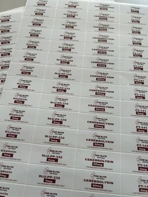 Oksitosin 5mg küçük peptit flakonları için pvc etiketler