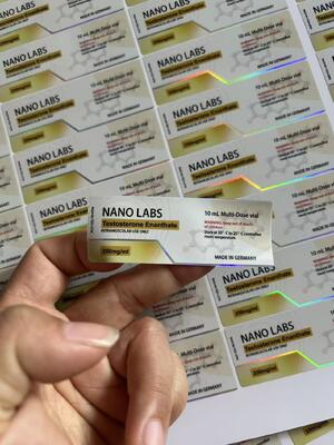 Test ENAN lazer PET matteil 10ml şişe etiketleri