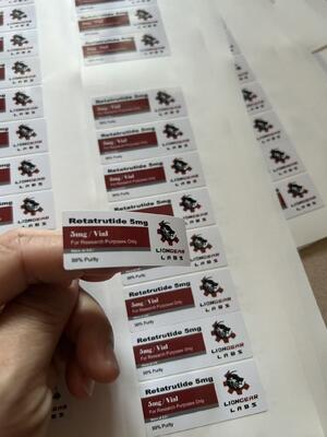 Reta trutide 5mg Küçük Şeffaf Cam Viyole Etiketler