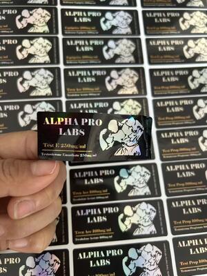Test ENAN 250mg Customized Design  Shinny Effect Fancy Labels Stickers