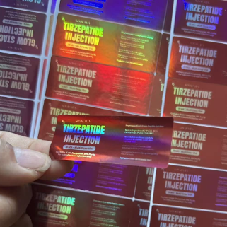 Trizepatide 10mg laser shinny hologram labels