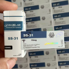 SS-31 10mg Peptid Flakon Etiketleri ve Bir Flakon Tutabilen Kutular
