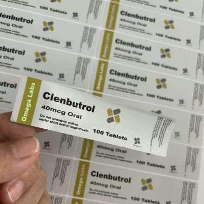 Clenbutrol 40mcg 100 Tablet Özel Tasarımlı PVC Malzeme Etiketleri