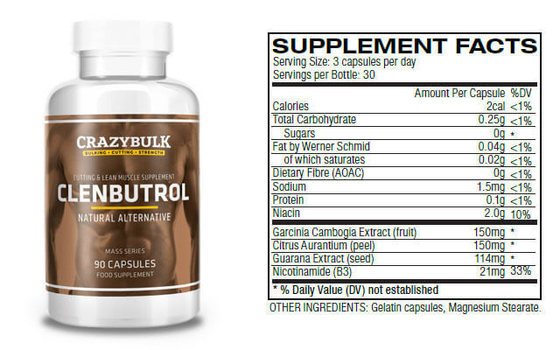 50mcg Plastik Hap Şişeleri İçin Clenbuterol Oral Özel Flakon Etiketleri Hologram