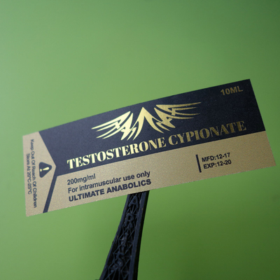 Parlak Yağ Geçirmez Altın Varak 10ml Anabolik Flakon Etiket