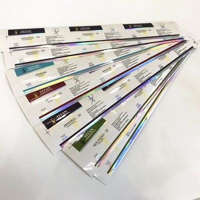 4C Baskı Enjeksiyonu 10ml Flakon Etiketleri 6x3cm