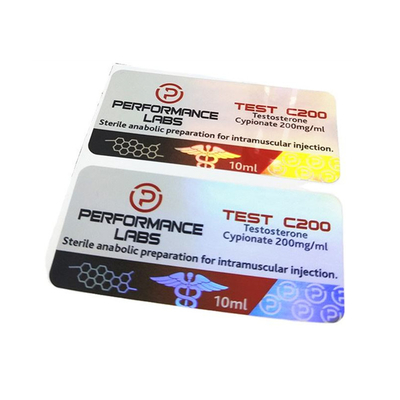 Parlak Vernikli 6x3cm Lazer PET Film 10ml Flakon Etiketleri