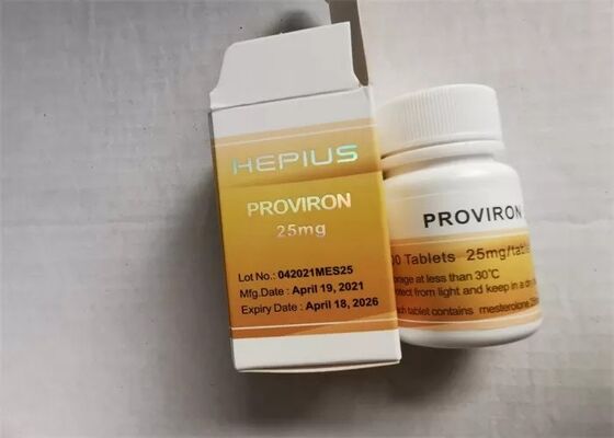 Düşük kırmızı kan hücresi sayısı Mesterolone Proviron 25mg Tabletler flakon Vücut geliştirme etiketleri ve kutuları